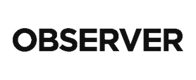 Black logo with the word 'OBSERVER' in bold uppercase letters