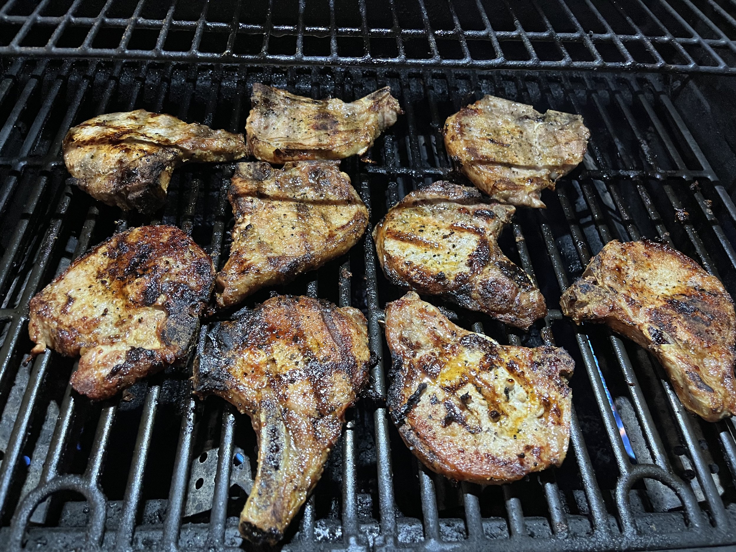 Pork Chops on the grill.JPG