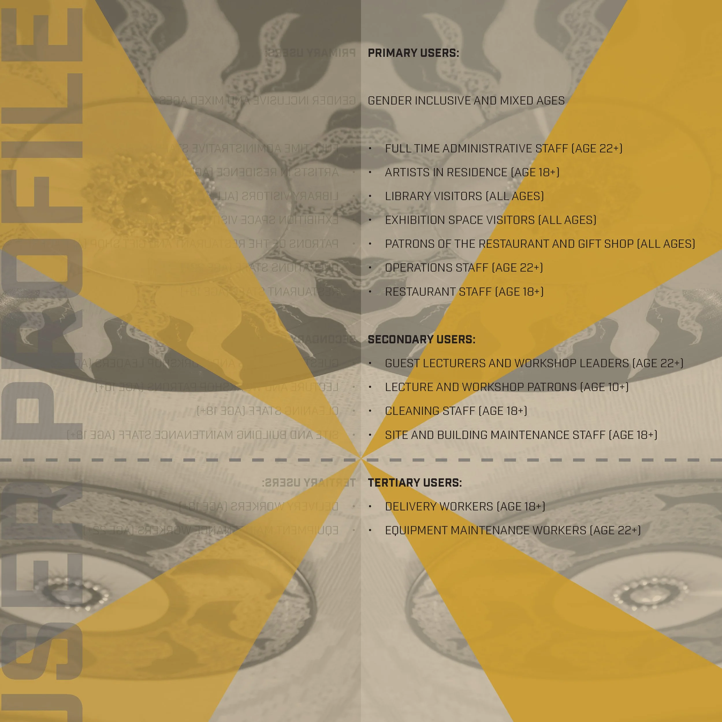 Multiple coins stacked together with yellow and gray geometric shapes overlapping on a paper background.
