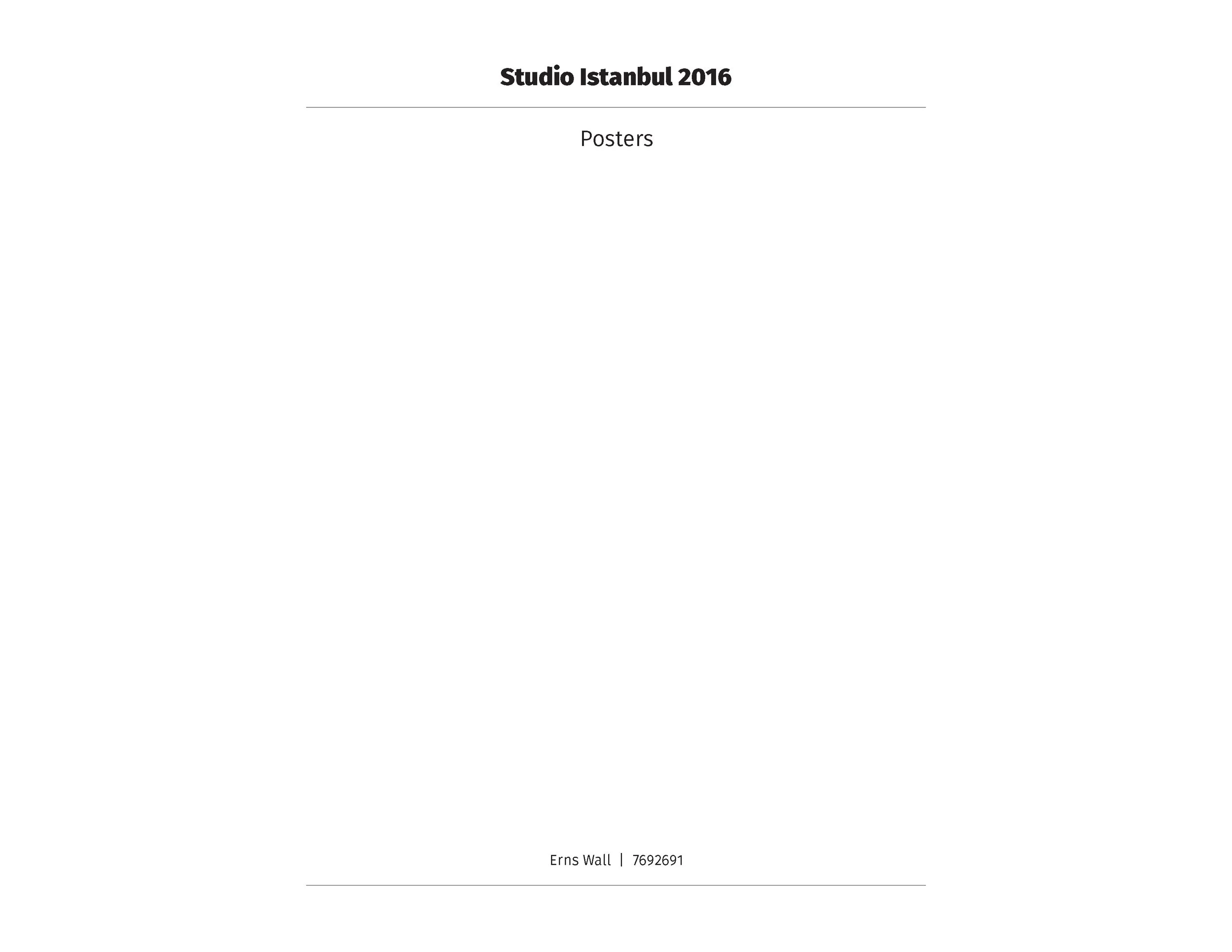 A poster titled "Studio Istanbul 2016" advertising posters, designed by Ern Wall, with a code 7692691 at the bottom.