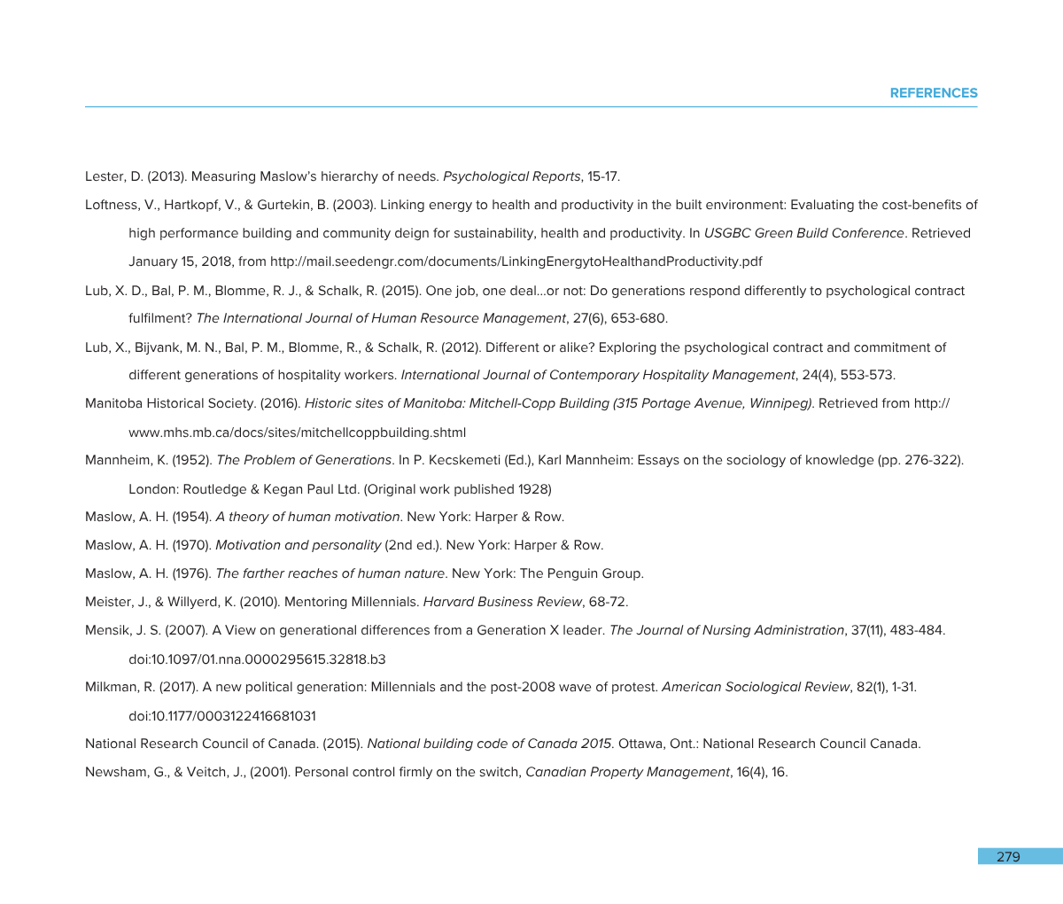 A page of references in a research paper, listing sources in APA format, including journal articles, books, and online resources.