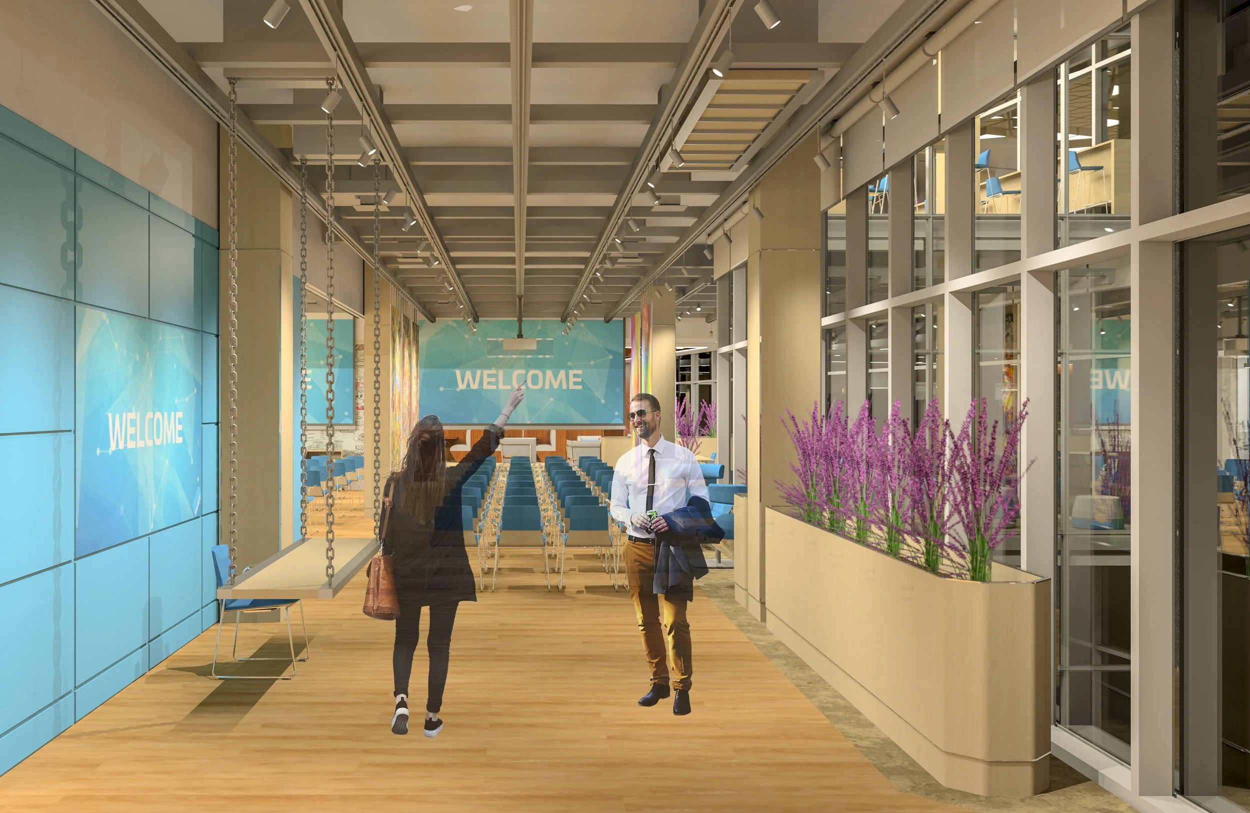 3rd Floor Corridor with Lecture Setup.jpg