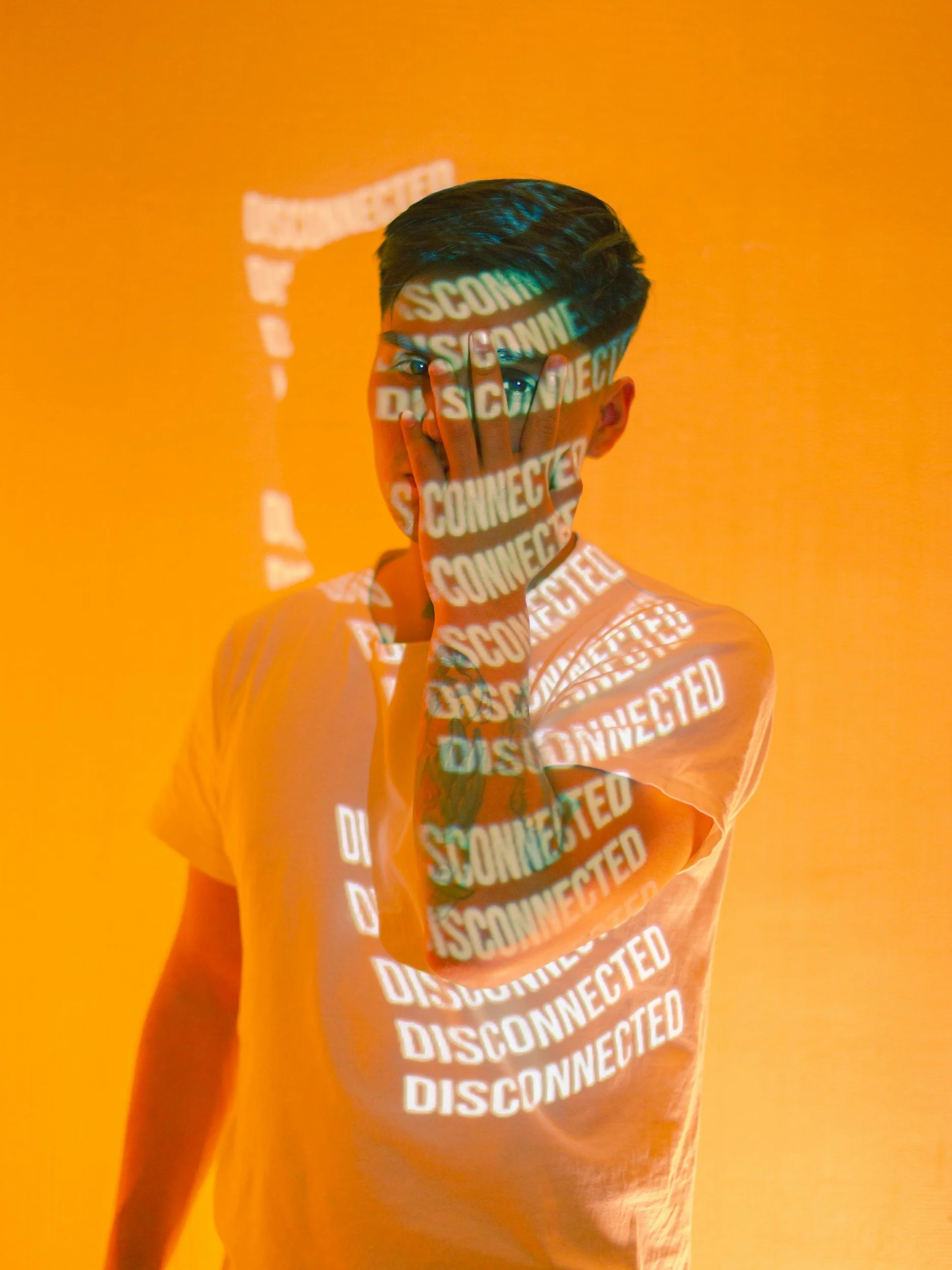 Image representing emotional numbness, internal disconnection, and difficulty feeling present