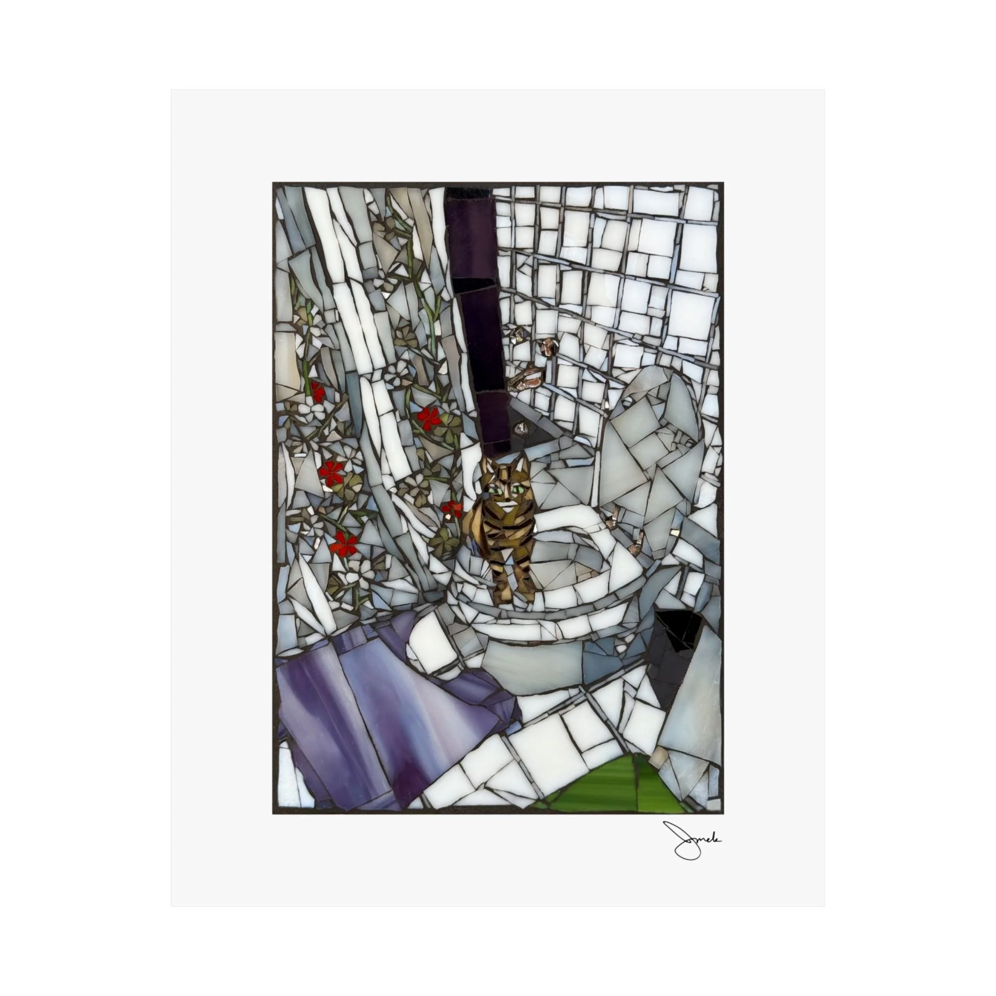 Grouted Toilet Lover Cat - Limited Print