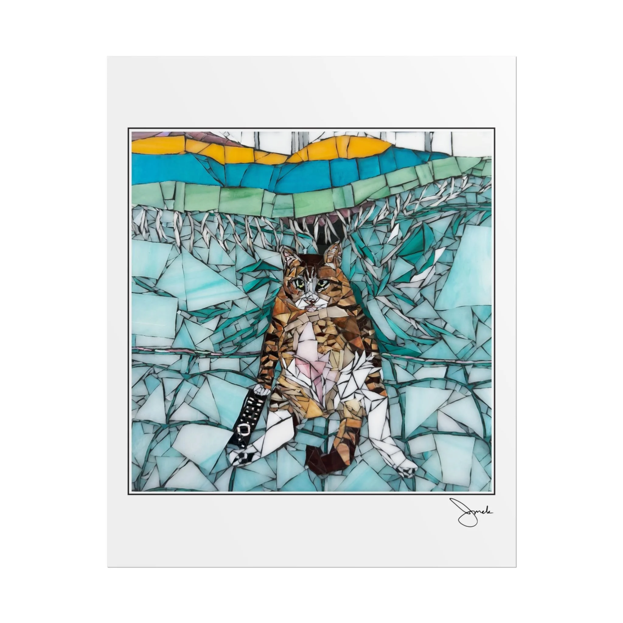 Grouted Couch Potato Cat - Limited Print