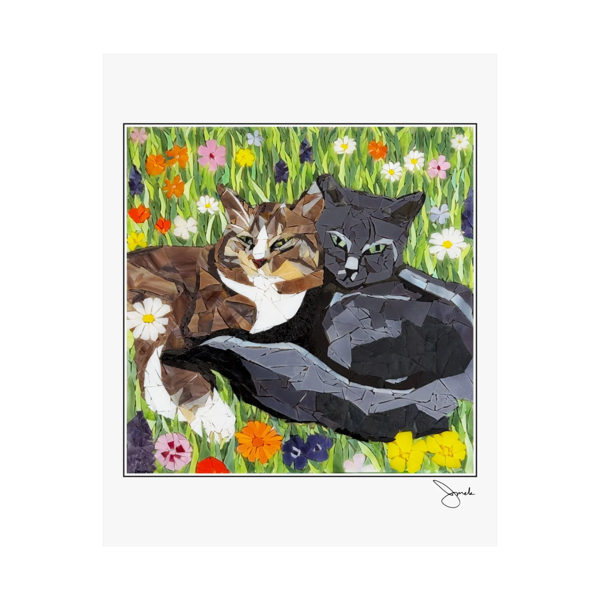 Un-Grouted Two Peas in a Pod Cats - Limited Print