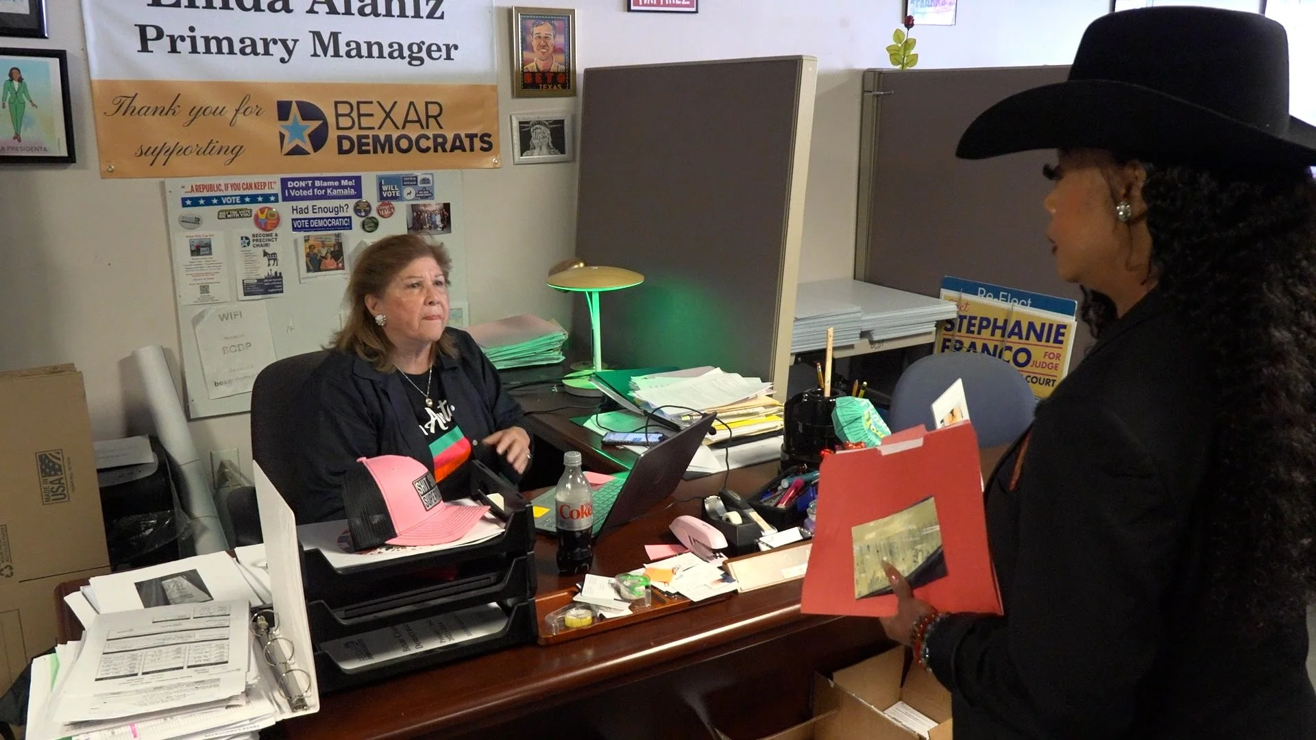 Dr. Candice Matthews confronts election judge and precinct chair Linda Alaniz over alleged election code violations