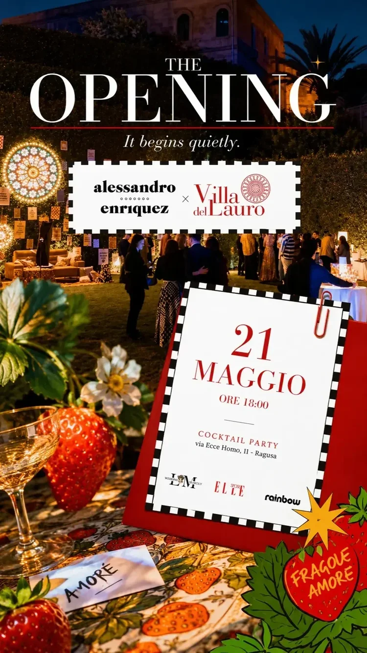 Locandina di The Opening a Villa del Lauro, Ragusa, con Alessandro Enriquez