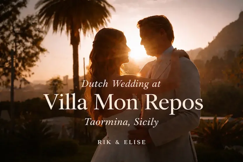 Rik and Elise, Dutch destination wedding at Villa Mon Repos in Taormina, Sicily