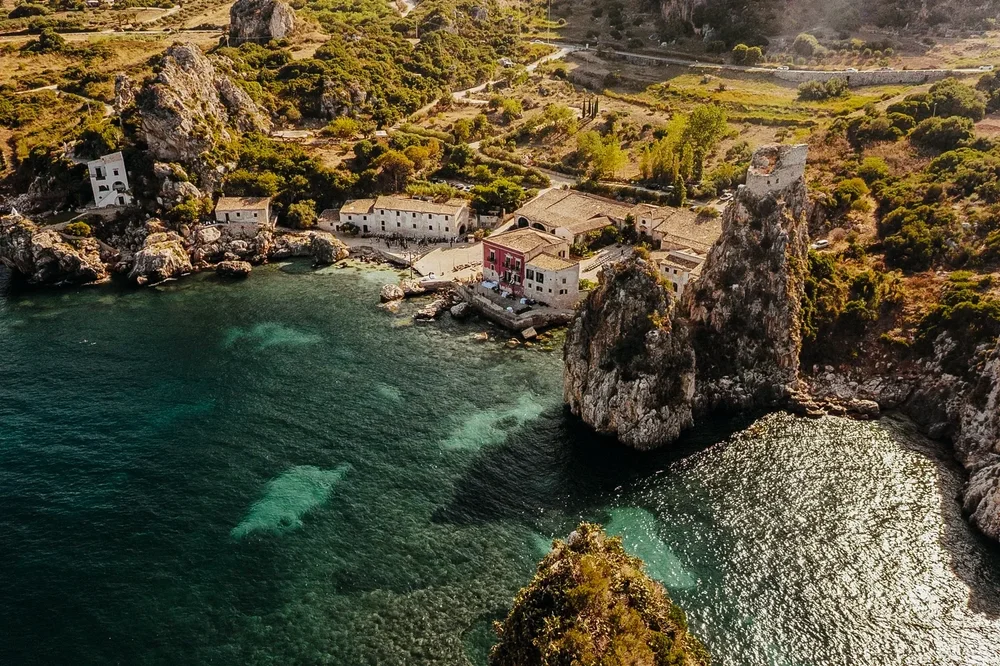 Seaside wedding ceremony at the Tonnara di Scopello in Sicily