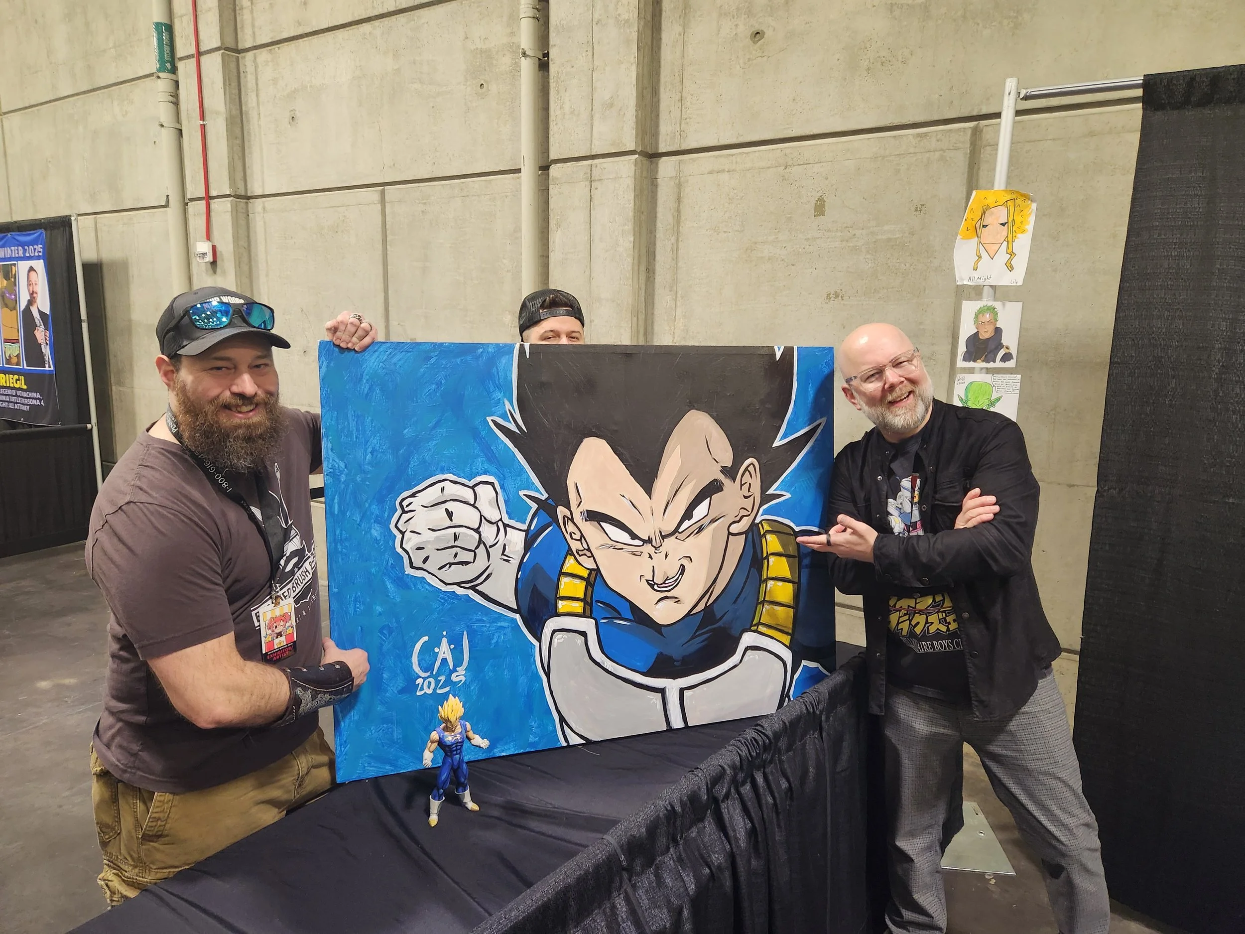 GIVING A GIANT VEGETA PAINTING TO VEGETA