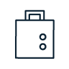 ikona tašky s potiskem