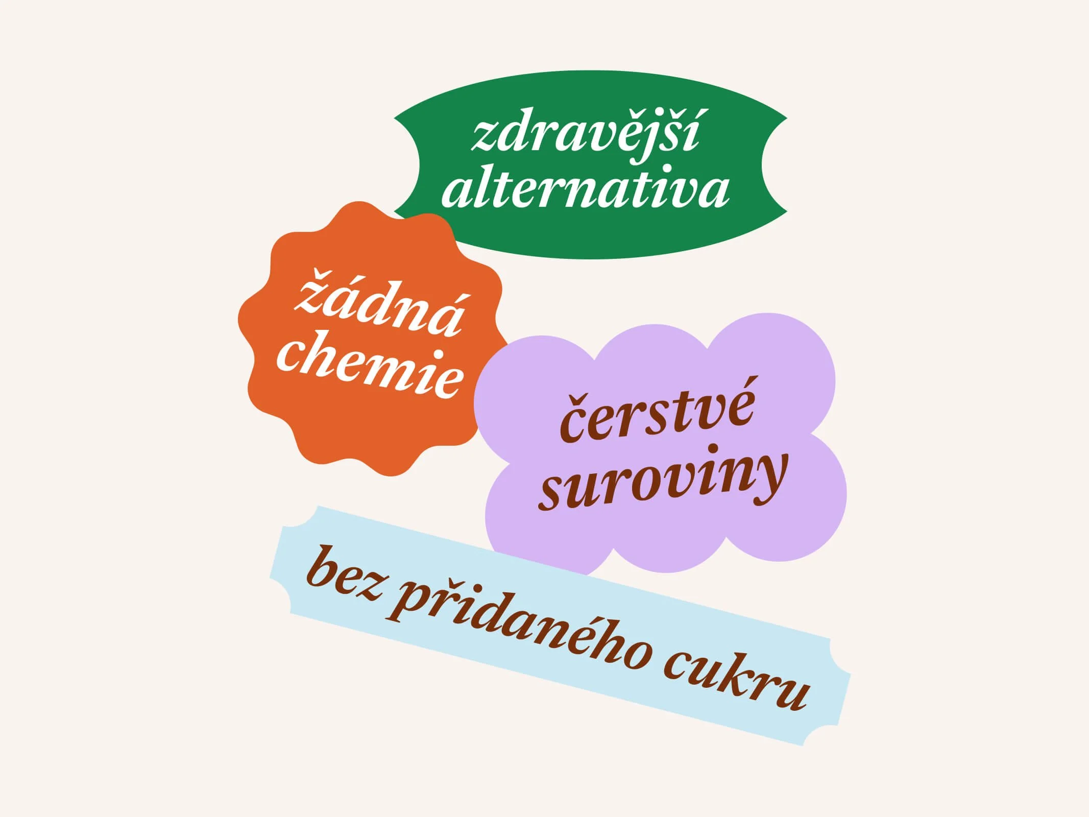 Barevné samolepky s nápisy.