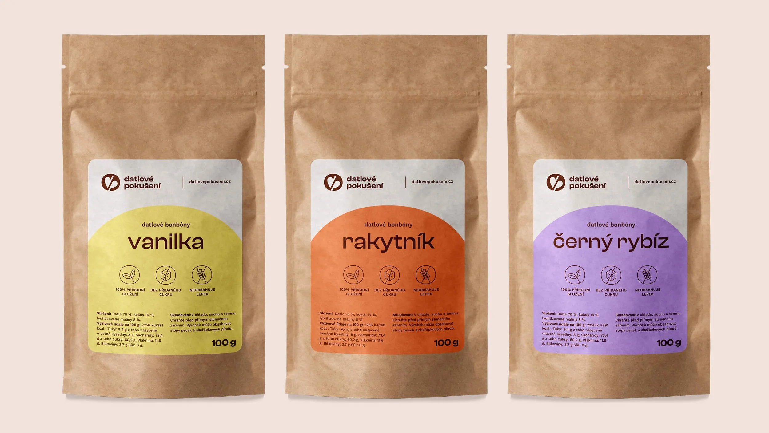 Obaly značky Datlové pokušení.