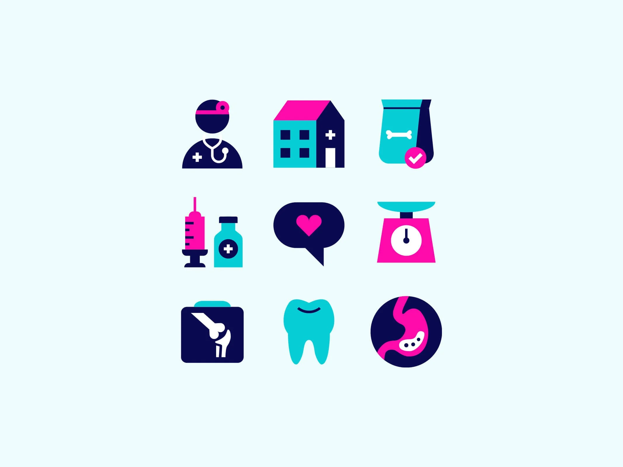 Ikonky značky Veterix.