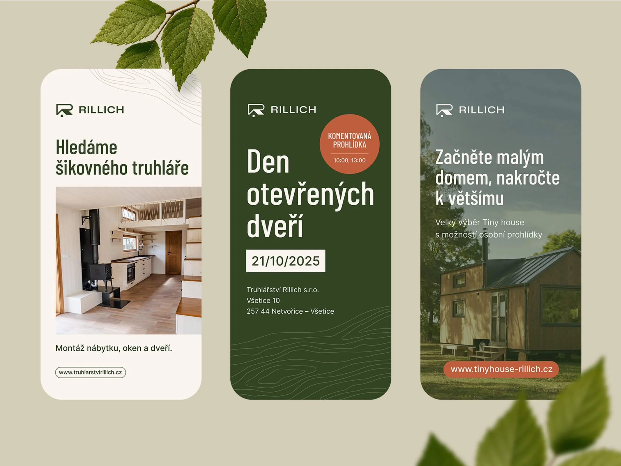 Ukázka náhledu příspěvků na stories značky Rillich.