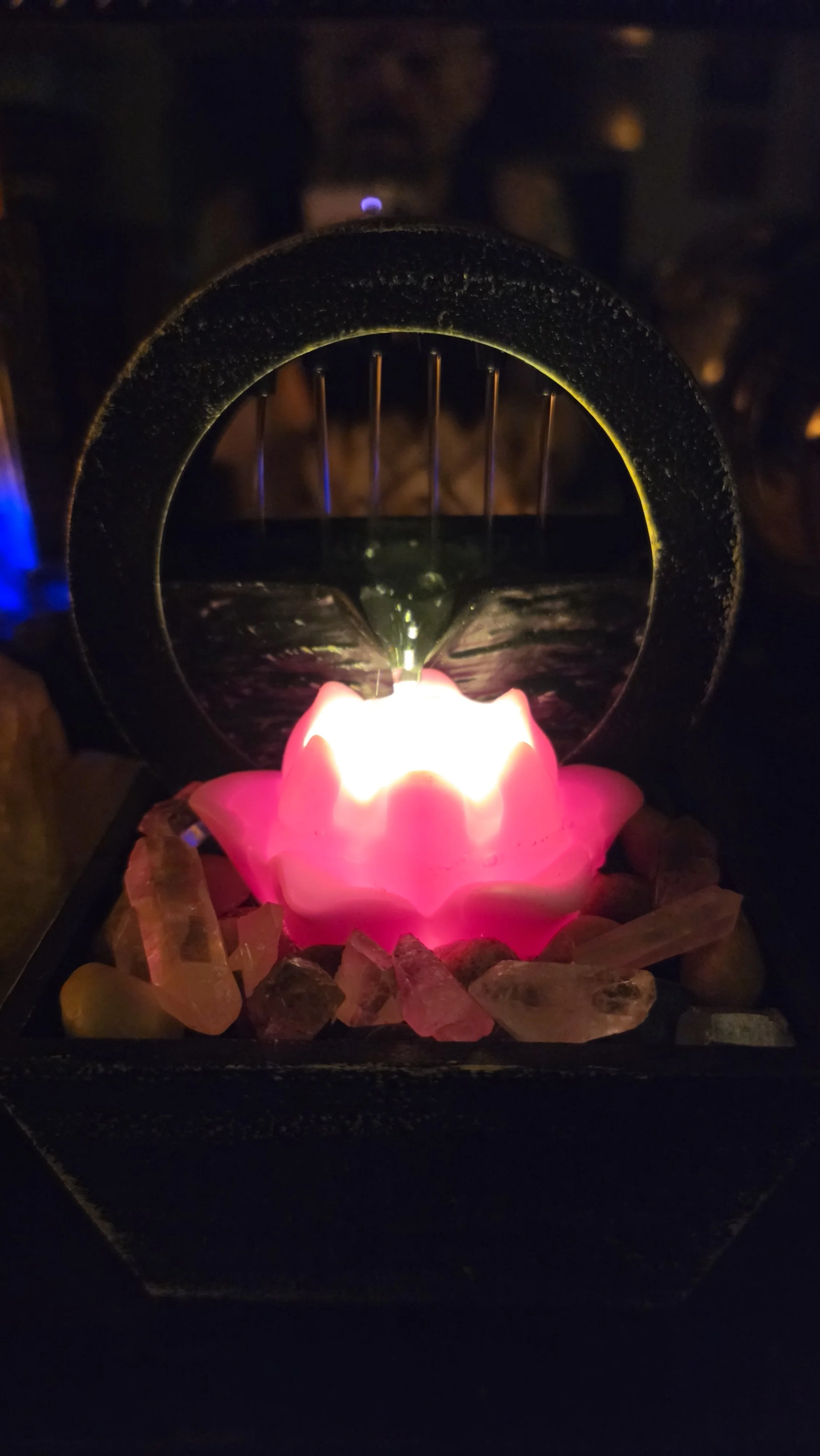 Pink Lotus Portable Peace Fountain