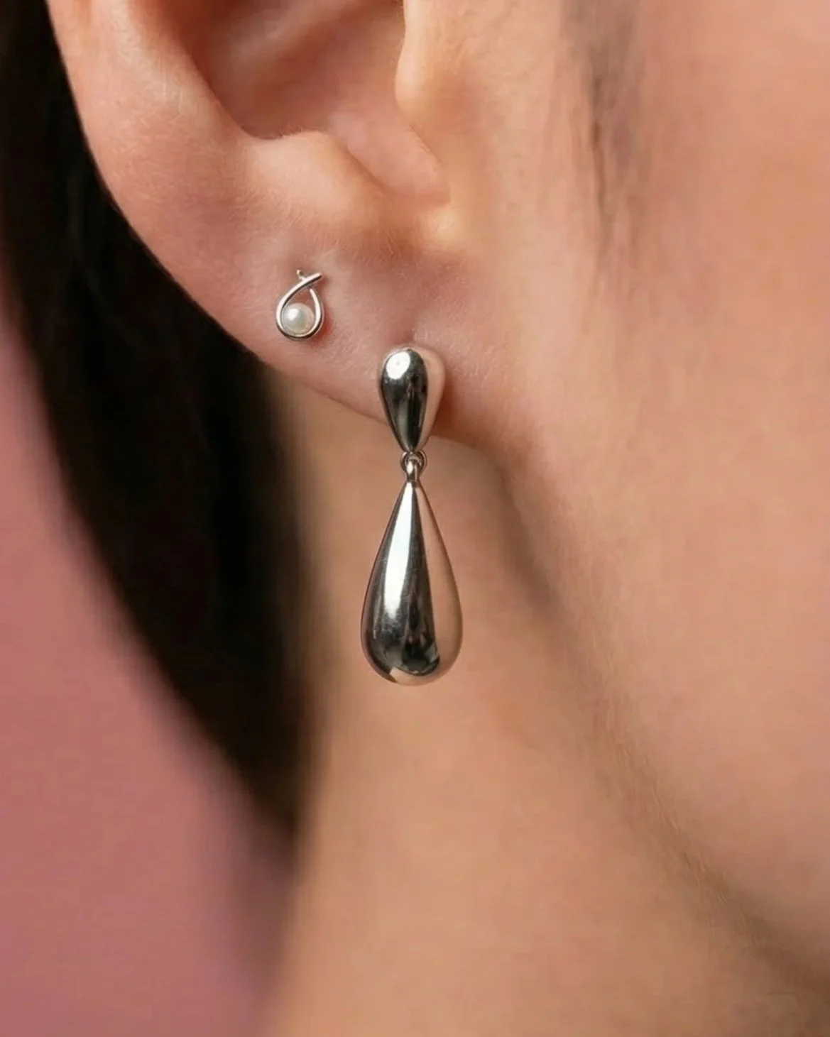 Silver Teardrop Earrings