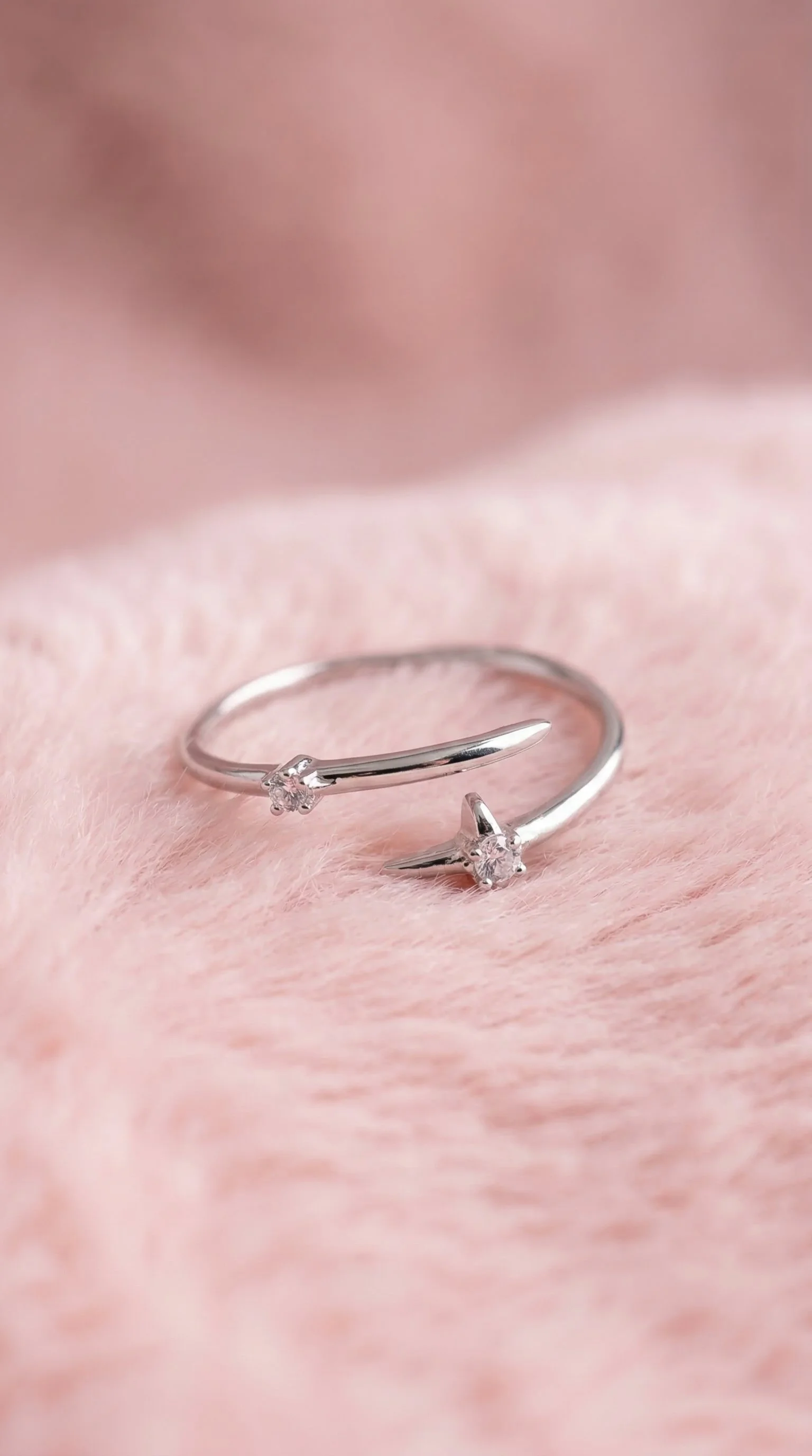Celestial Hug 925 Silver Pinky Ring