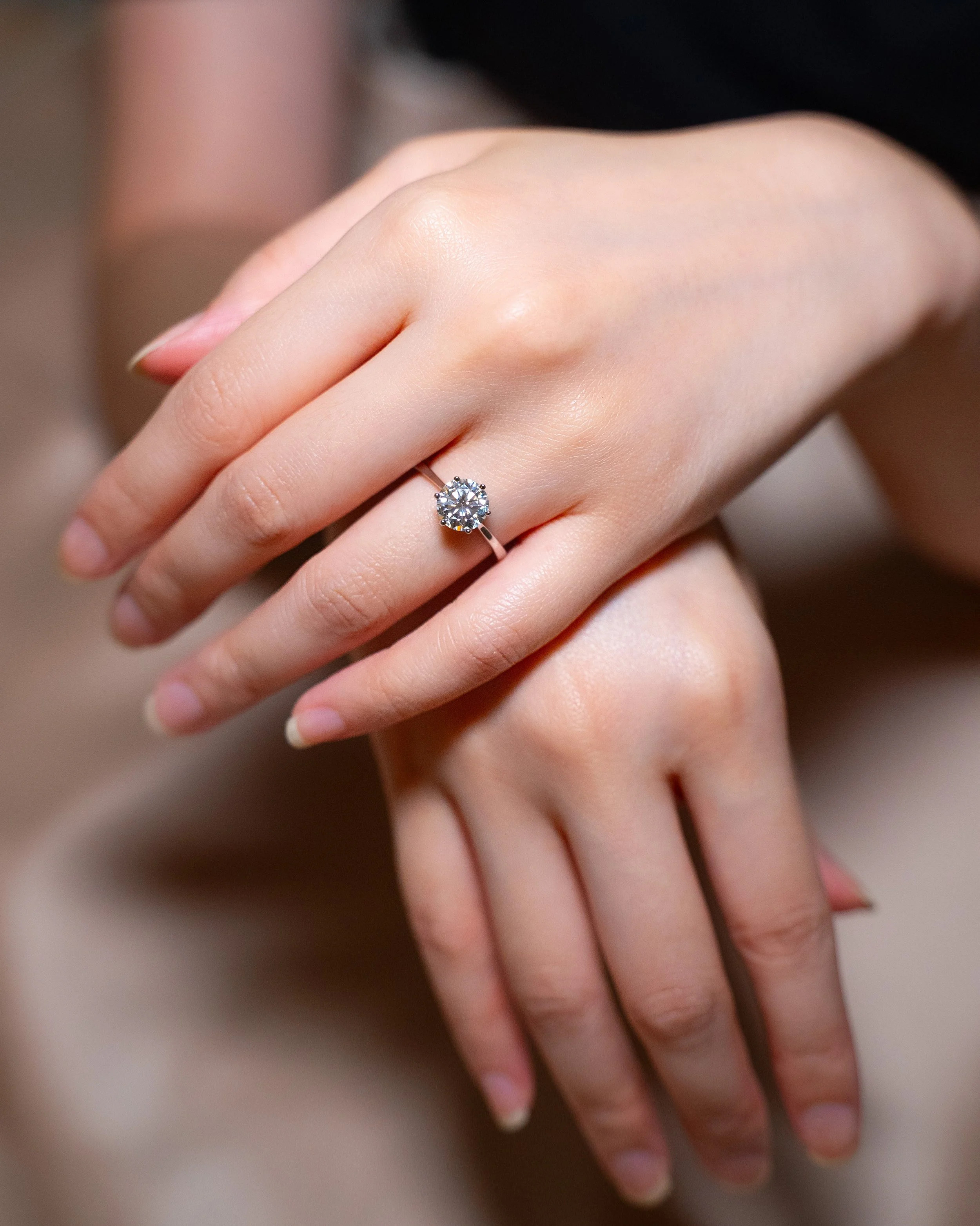 Glacial Solitaire Moissanite 925 Silver Ring