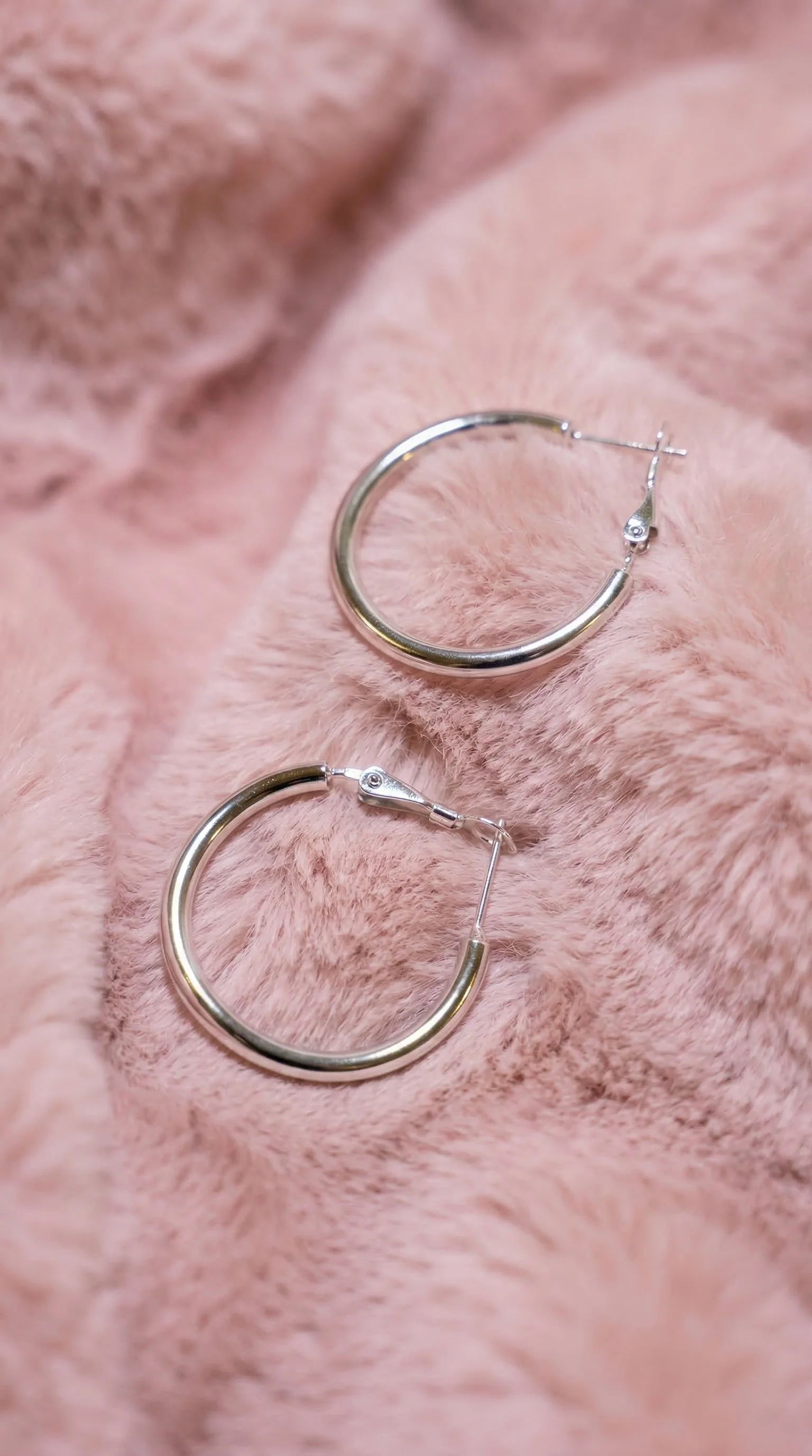 Essential 925 Silver Medium Hoops