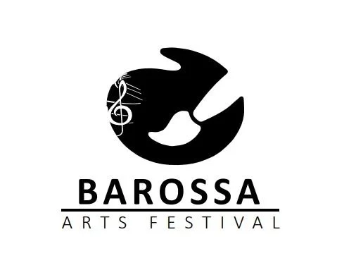 Logo for Barossa Arts Festival featuring a stylized hand and musical note.
