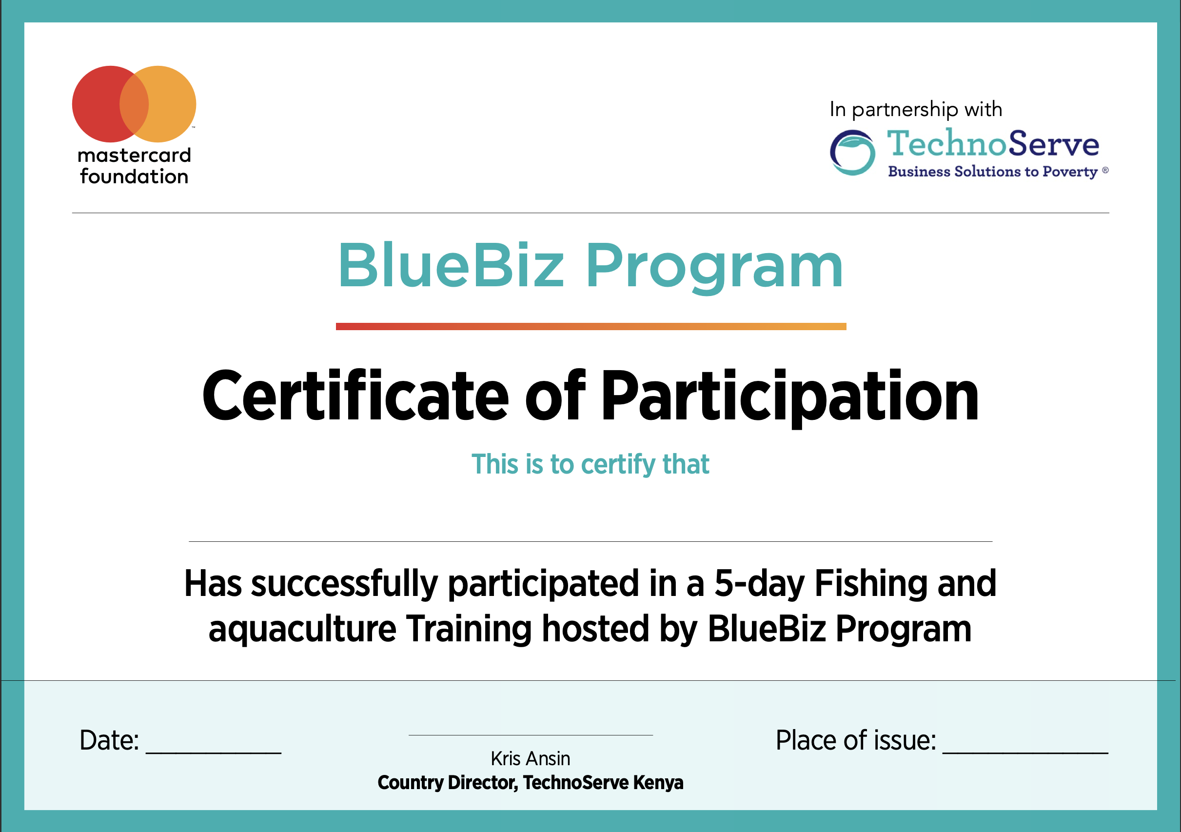 Programme Certificates