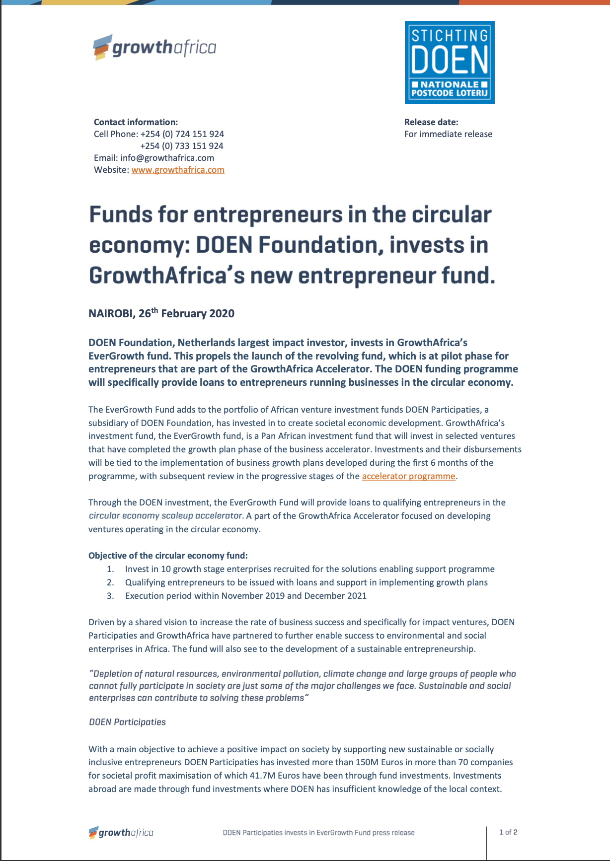 Access full press release