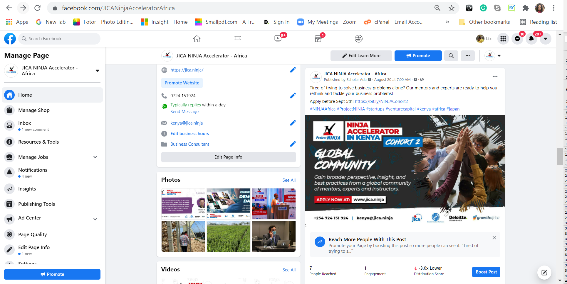 NINJA Accelerator Project Social Media