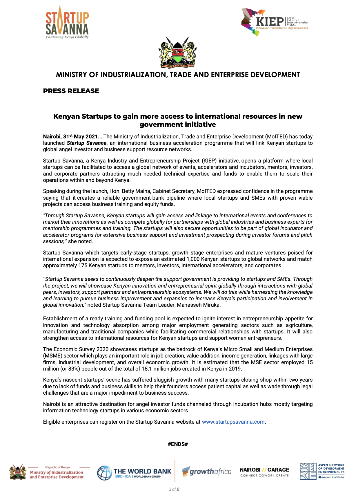 Access full press release