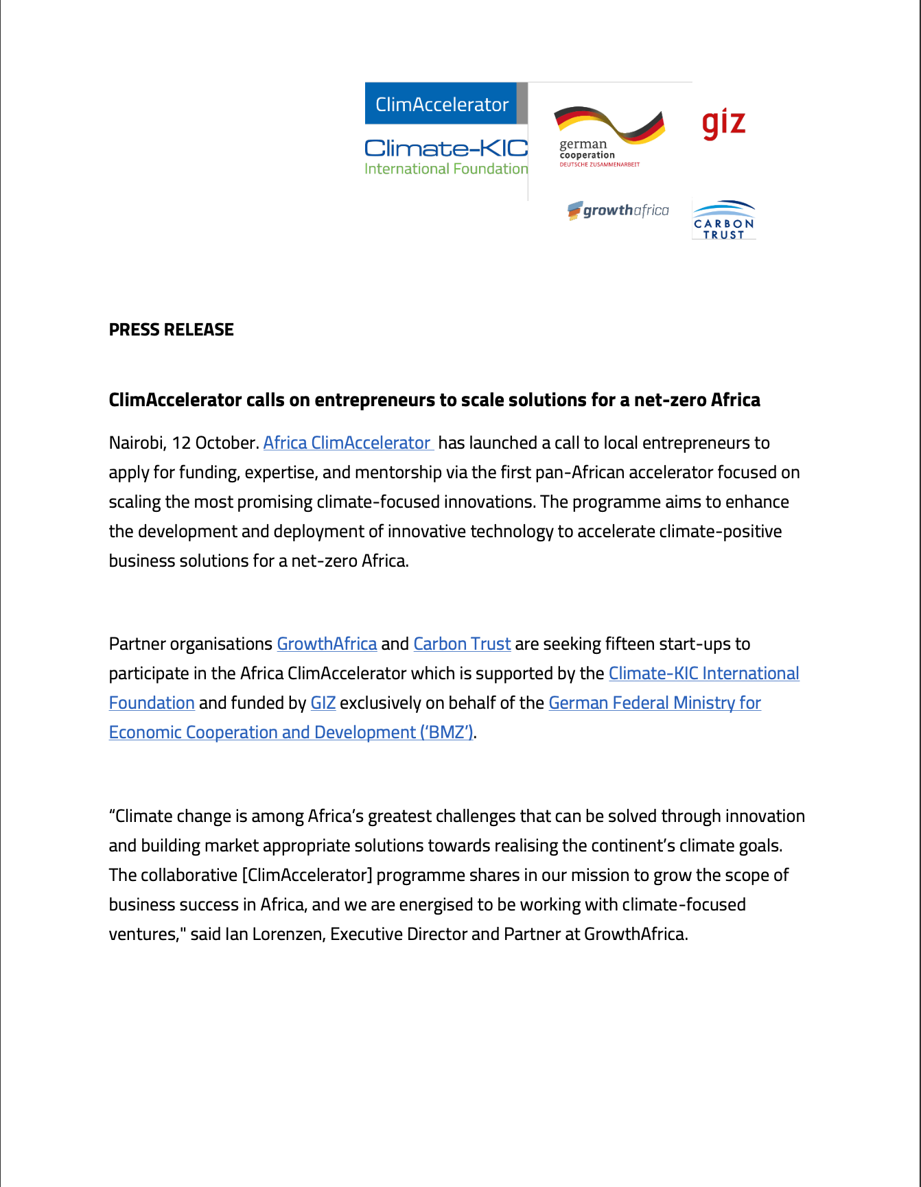 Access full press release