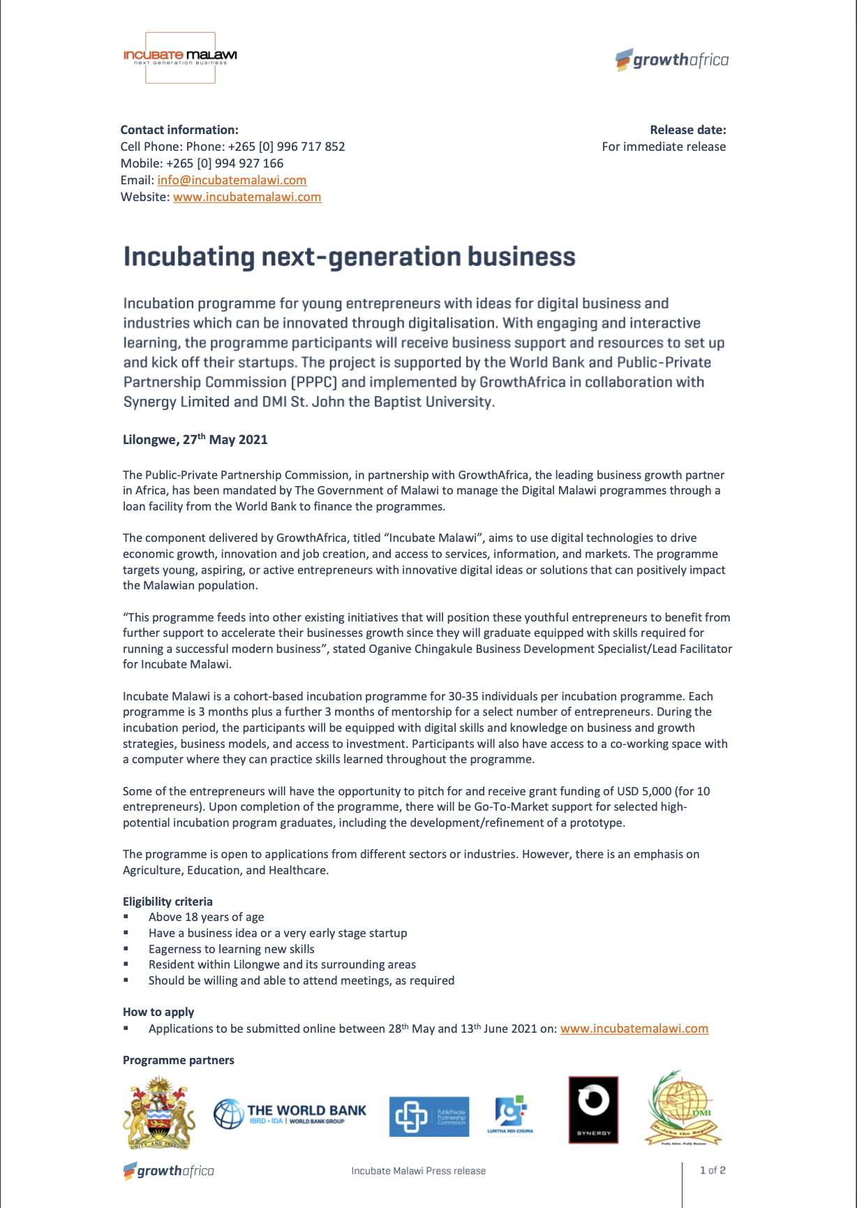 Access full press release