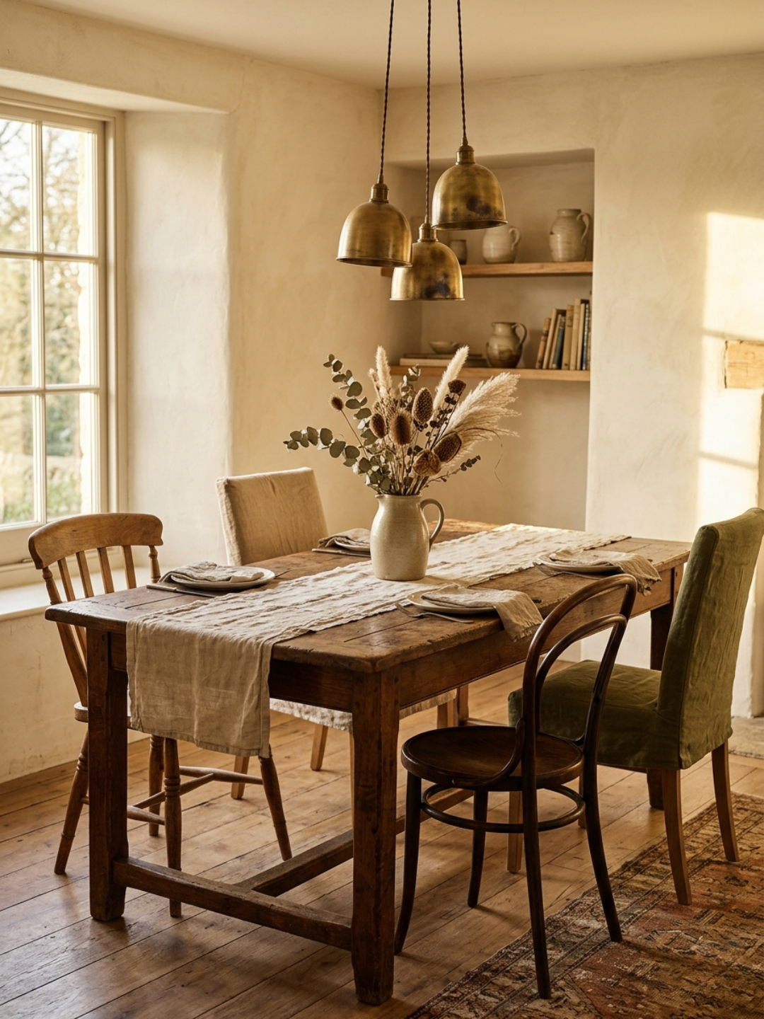 Dining Area showing the role of patina in interior design
