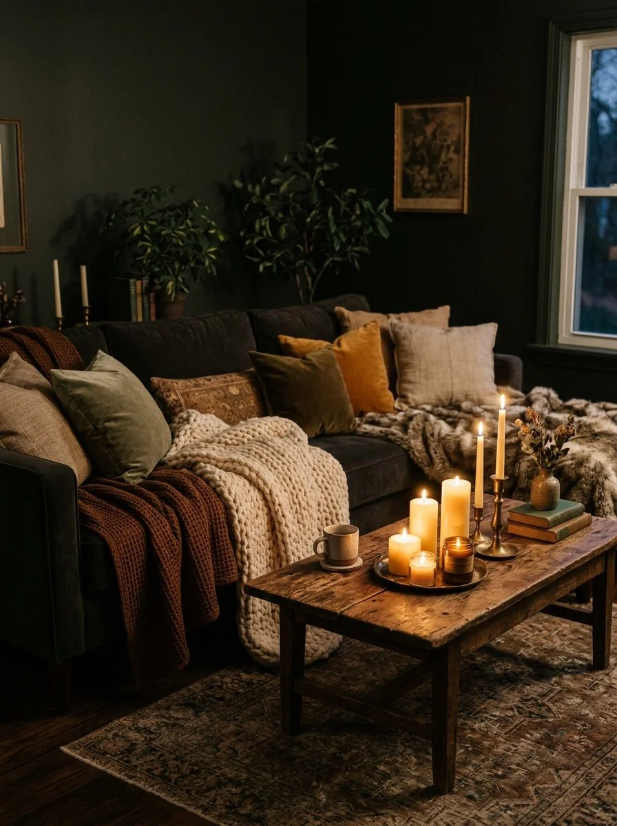 Cozy Living Room with blankets Christmas Gifts for homebodies
