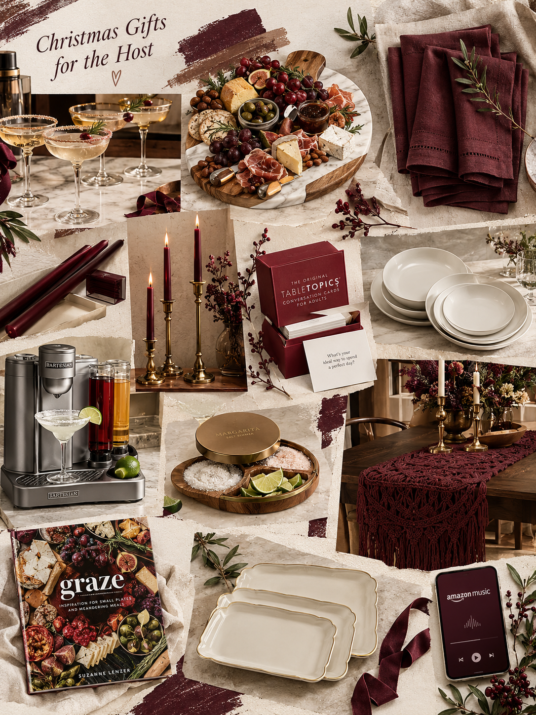 Christmas Gift Ideas for Hosting Collage Amazon Finds