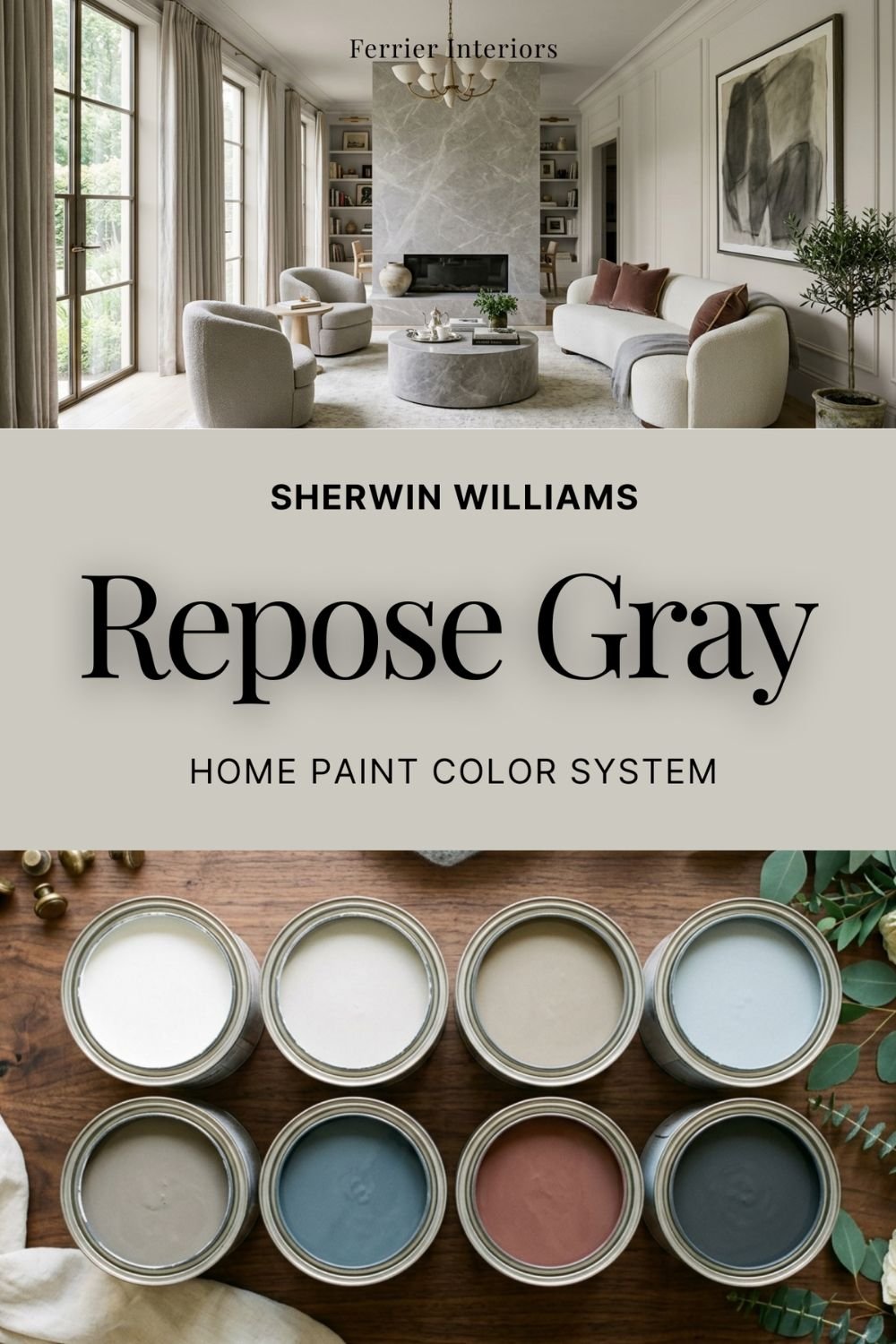 SW Repose Gray Color Palette Guide Cover Page