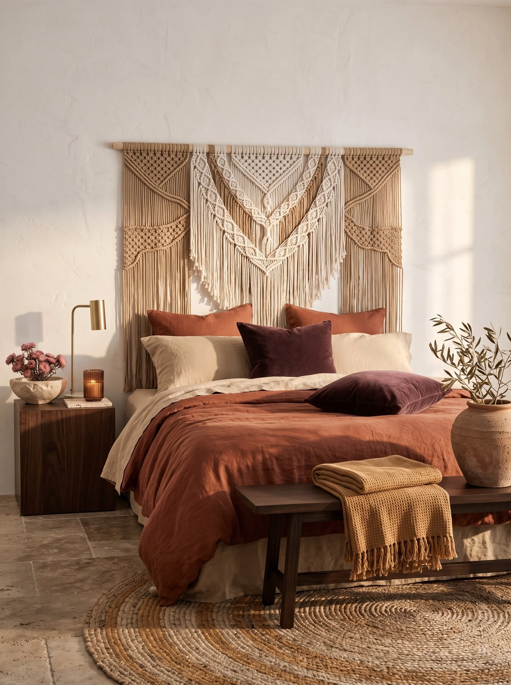 Boho fall decor bedroom