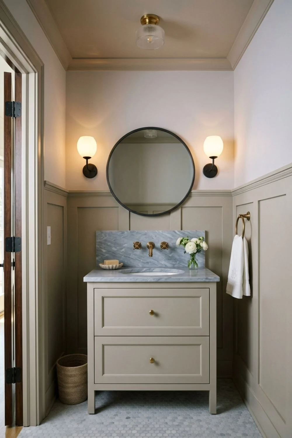 Powder Room in SW Repose Gray