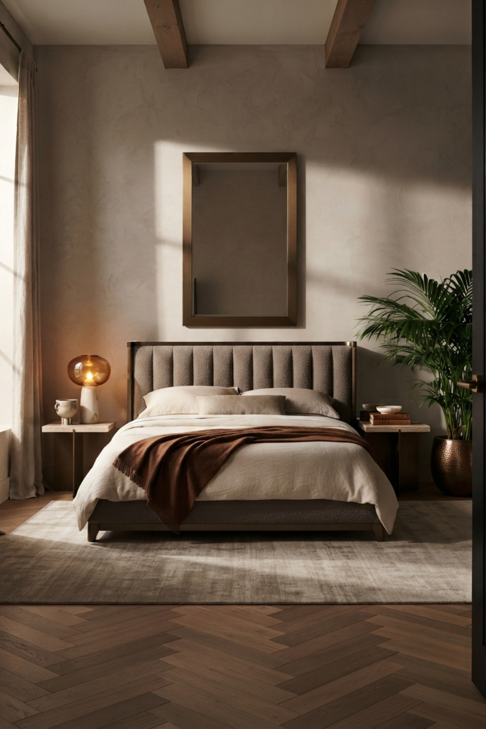 bedroom painted with sherwin-Williams Williams greek villa