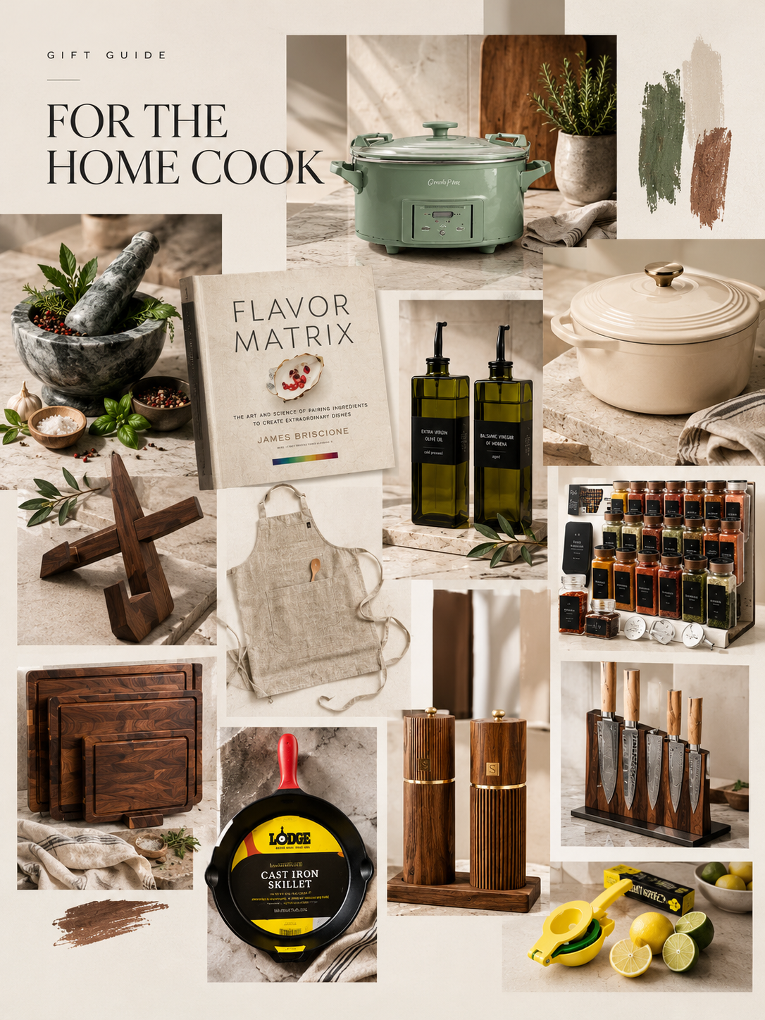 Collage Gift Guide for the Home Cook with Amazon Products