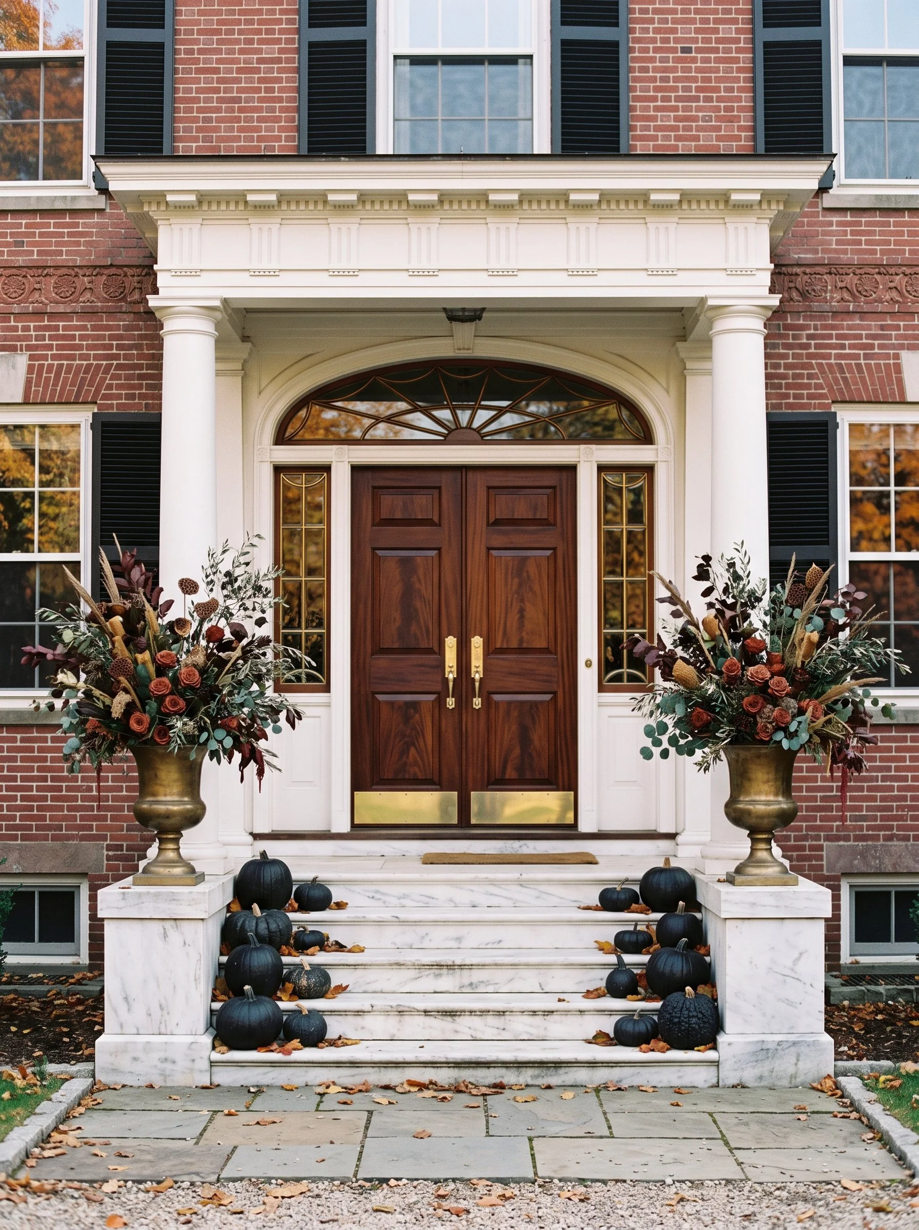 Dark Academia Front Porch Fall Decor