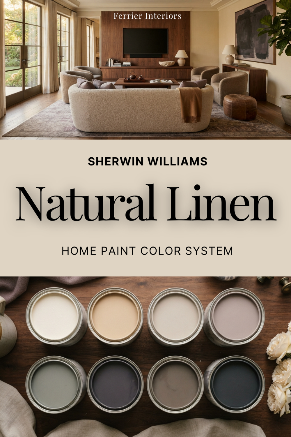 Cover Page Sherwin Williams Natural Linen Color Palette Guide