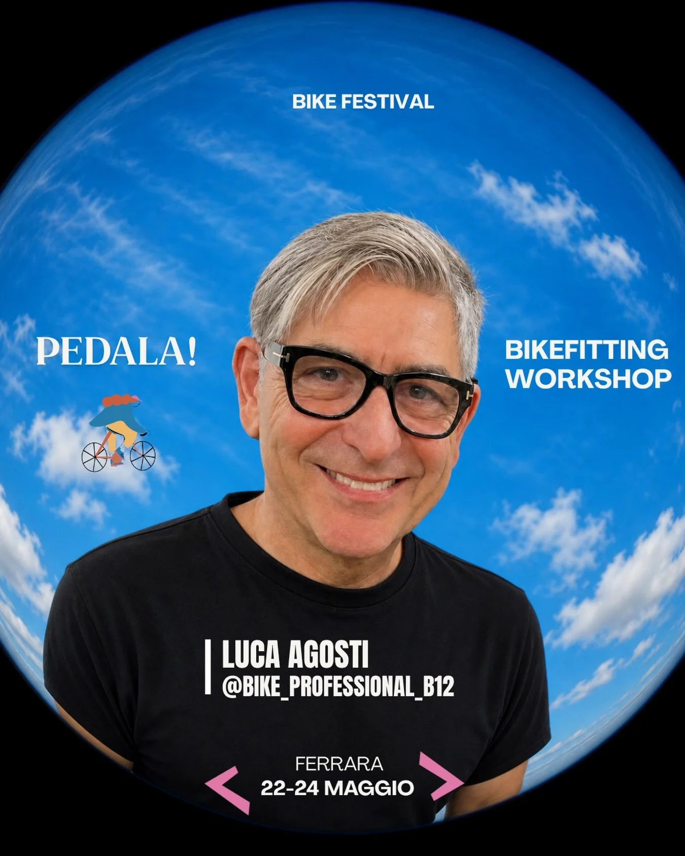 Qualcuno ha detto workshop sul bike fitting?
Eccolo nel programma del festival con @bike_professional_b12 e Luca Agosti..!

Luca Agosti vive il ciclismo da oltre vent&rsquo;anni e conosce una bici cos&igrave; bene che, probabilmente, la capisce megli
