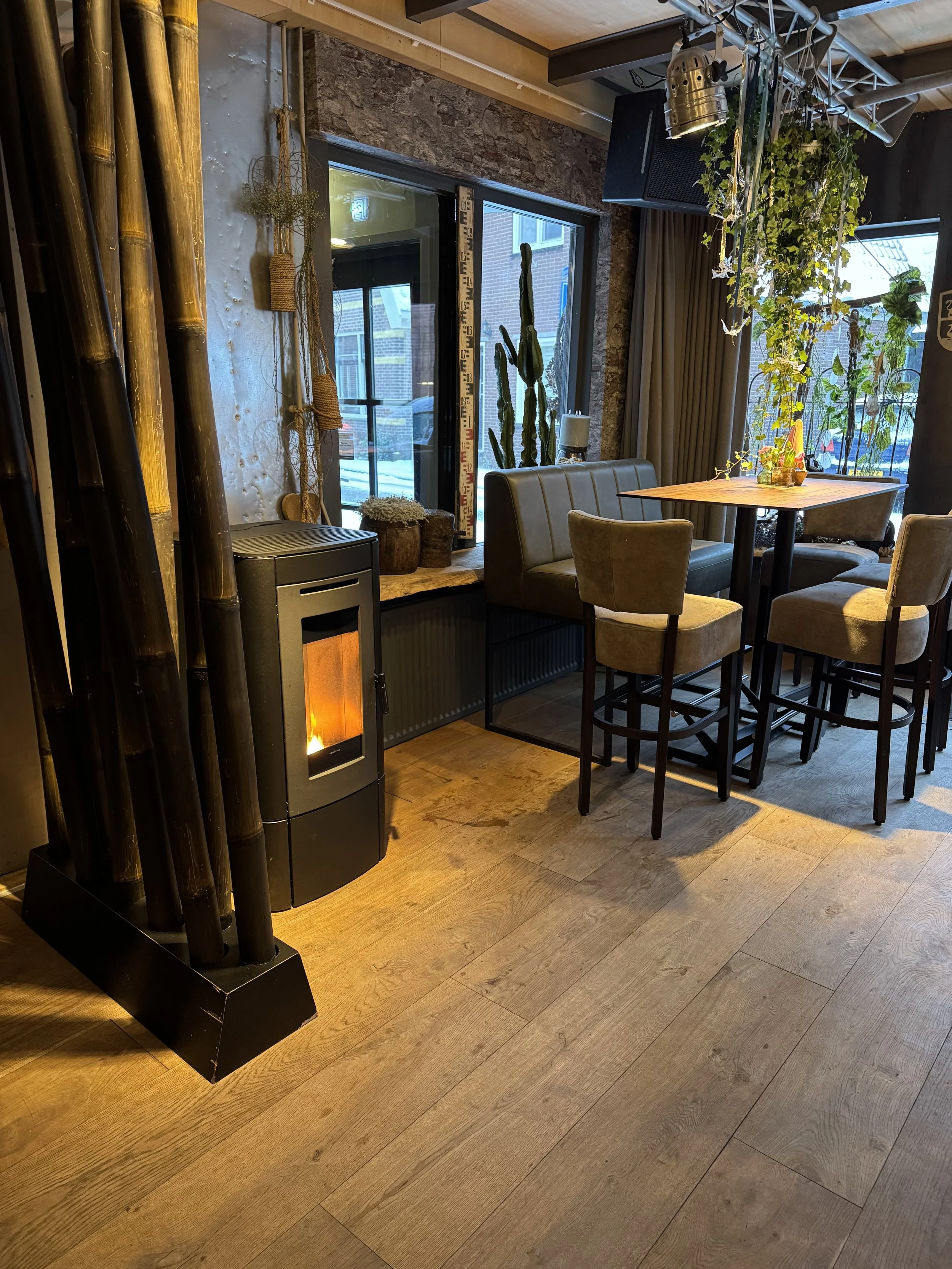 een overzicht foto van een zit hoek in de B&B voor de gasten