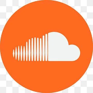 SoundCloud logo with an orange background.