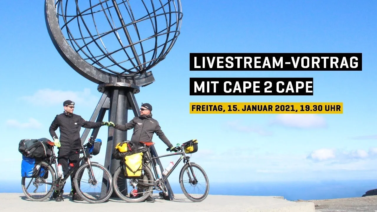 Veloplus: Live-Stream Vortrag Cape2Cape