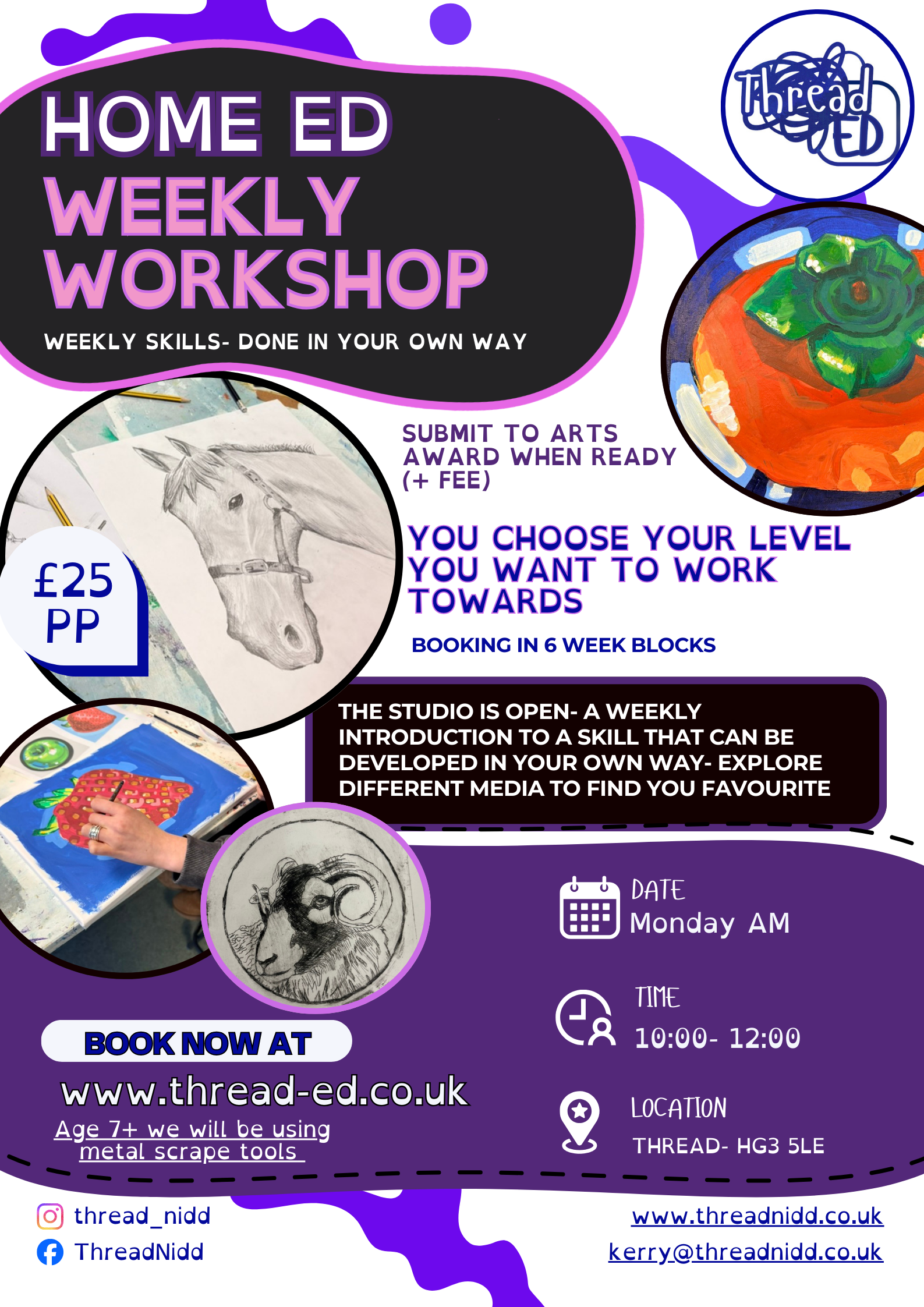 Home Education Session 9+           (4 Week Block)