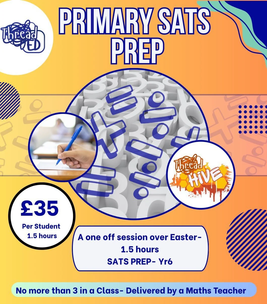 SATS prep released! We have two one off session running over the Easter holiday! Monday 30th March 10-11:30  Wednesday 1st April 11-12:30  Want to give your child a confidence boost before SATs? This is a focused 1.5 hour session delivered by a quali