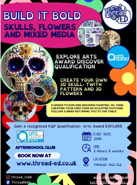 Exciting news! Small Skills, Big Impact sketchbook group is now being held until the summer holidays&hellip; because something BIG has just landed at Thread 👀🎨💀

JUST RELEASED&hellip; BUILD IT BOLD!

A brand new mixed media workshop running over 5