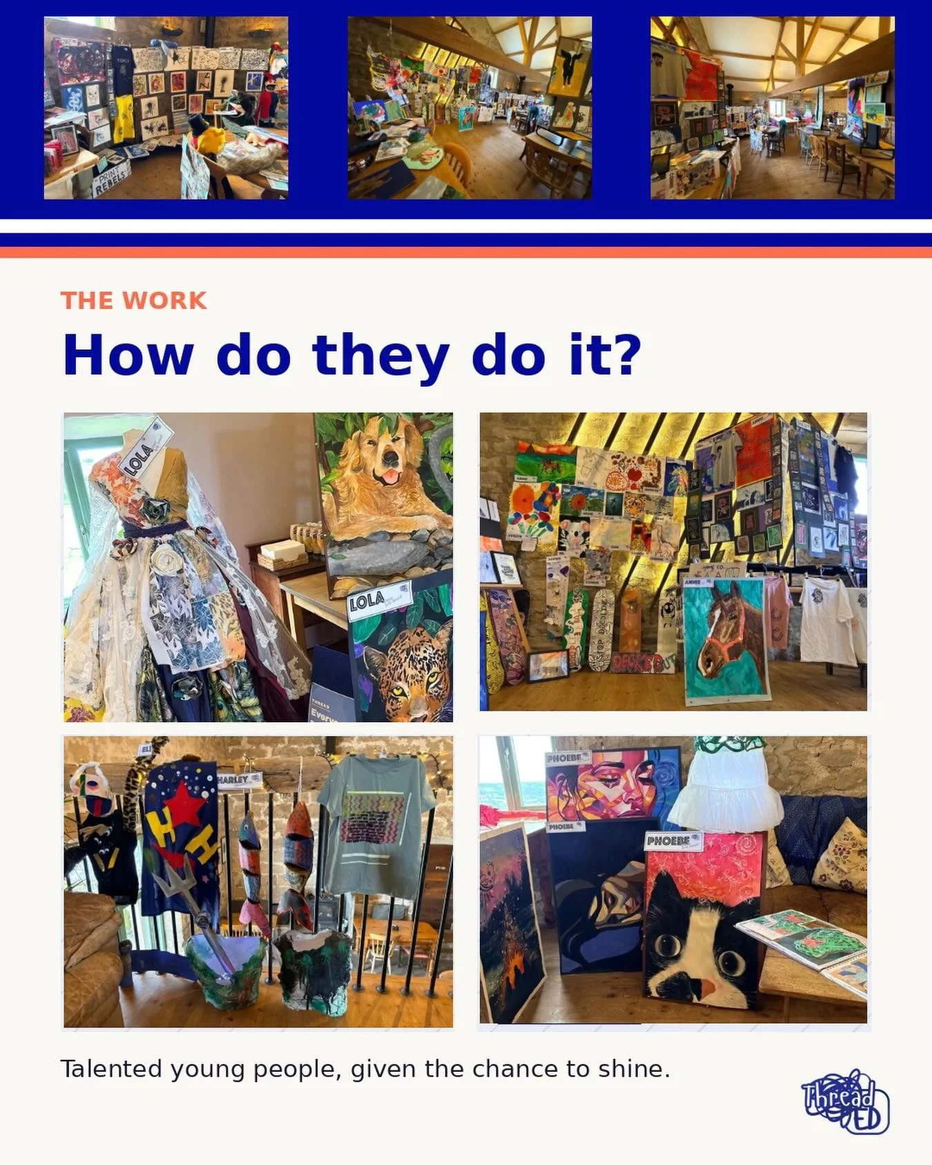 A huge thank you to everyone who visited our exhibition this weekend! ❤️

Tomorrow the artwork heads back home to Thread, but I&rsquo;m still smiling from all the lovely feedback, messages and conversations.

The question I kept being asked was: &ldq